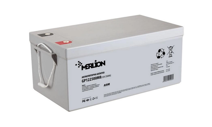 Акумулятор мультигелевий MERLION AGM GP122500M8 12 V 250 Ah (12138025)